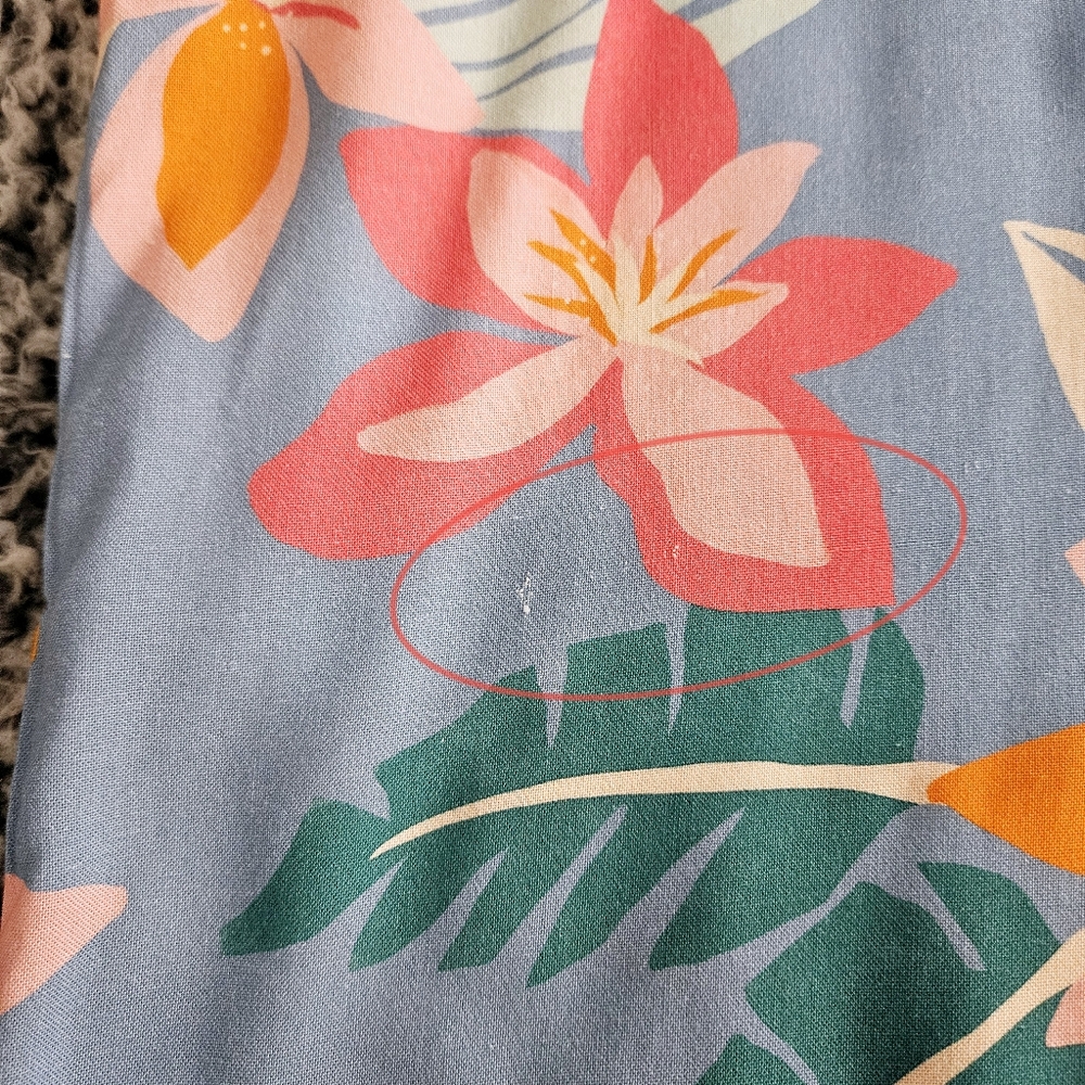Duvin Mens Hawaiian Shirt Medium M Short Sleeve Button Up Floral Tropical Beach - Picture 8 of 14